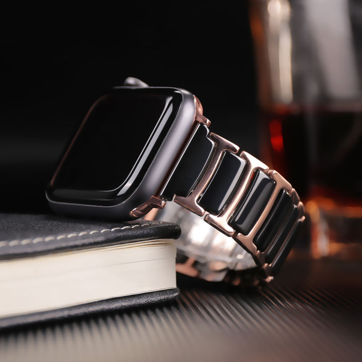 Dây đeo bằng gốm cho Apple Watch Ultra 2 1 49mm iWatch series 10 9 8 7 6 5 4 3 2 se Dây đeo 46mm 42mm 41mm 45mm 44mm 40mm 38mm Dây Đeo Inox Dây đeo thay thế