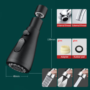 Z.Z Toy Store Kitchen Faucet Pull Out Sink Mixer Tap Black Electroplated Filter Water Sprayer Head Rumah Tangga