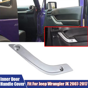 Car Interior Door Handles Left & Right For Jeep Wrangler JK 2007-2017 Door Grab Handle Inserts Cover Replacement Car Accessories