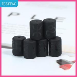 JCSYFAC 12 hoàng đạo hạt Charms Matte đen Onyx chòm sao hạt xi lanh Mặt dây chuyền