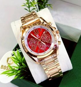 นาฬิกาข้อมือ Bosika แบรนด์แท้ สายเลส แบบตัดข้อ รุ่น หน้าปัดโรมัน ขนาดกลาง พร้อมป้ายแบรนด์