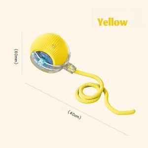 Pet Electric Toy LED light Colorful Gradient light Auto Running Catching Ball Interactive Toy [USB Charging] For Cats & Dogs