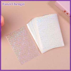 Fanzi 100pcs Lot Heart-shaped Foil Laser Top Loading TCG Card Sleeves YGO Board Game Photo Protector Trading Cards Shield Cover