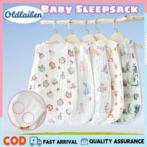 Oldlaiben Baby Sleep Sack Soft Sleeveless Vest Sleeping Bag Breathable Gauze Absorbent Two-piece Sleeping Bag