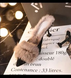 Free Shipping Furry High-Heeled Shoes For Women Winter Outerwear Pointed-Toe New Style Designed To Be Worn With Skirts Half-Slipper Style With A Chic And Sophisticated Look