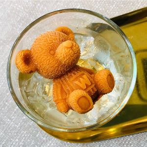 Khuôn Làm Đá Silicon Hình Gấu Hoa Hồng 3D Xinh Xắn Khay Đá Cute Trang Trí Đồ Uống Hình Gấu Teddy  Hoa Hồng