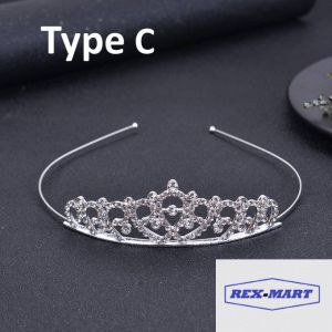 Bando Mahkota Wanita Crown Berlian [Premium Quality] Women Jewelry Bando Anak Dengan Mutiara Aksesoris Rambut Ala Princes Ulang Tahun -REX-MART (BAYAR DITEMPAT/COD)