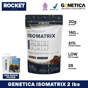 GENETICA Isomatrix 1 lb & 2 lbs - Whey Protein with Isolate Vegan Protein Suplemen Fitness