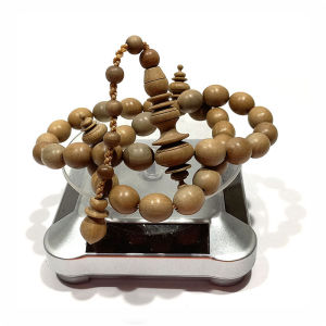 Tasbih kayu Bertuah Dewandaru model oval BANDUL Warna ALAMI varian ukuran