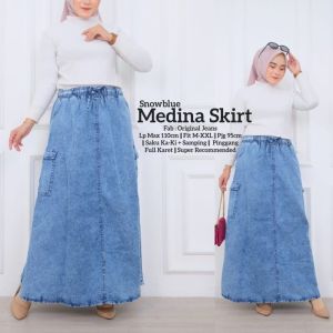 Rok Cargo Jeans Jensy Skirt Bawahan Wanita Rok Kargo Terbaru