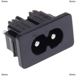 [COD] Shinia 5Pcs AC250v 2.5a iec320 c8 male 2 pins power inlet socket connector
