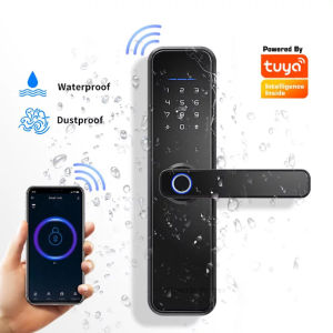 Tuya Zigbee Door Locks Biometric Fingerprint Locker Hotel Airbnb Smart Entry Home Handle App Unlock Digital Intelligent Lock