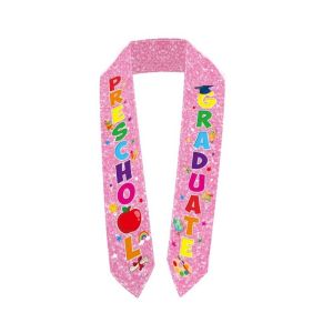 INGER Glitter Preschool Graduate Sash Shiny Decorative Graduation Party Strap Colorful Ceremonial Shoulder Strap Graduation Season