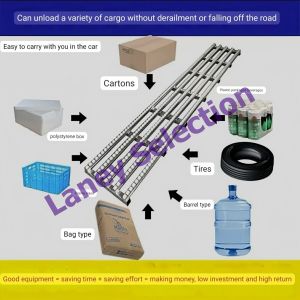 200CM Length 50CM Width Loading and Unloading Gravity Conveyor Portable Roller Track Unpowered Roller Conveyor