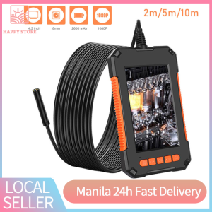 Single-Lens 8mm Borescope: HD 1080P Industrial Camera for Sewer Lines/Engine Diagnostics with Semi-Rigid Cable