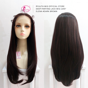 RyuutaWig Deep Part Half Lace Front Wig 13 x 5" Long Straight Elena 70cm