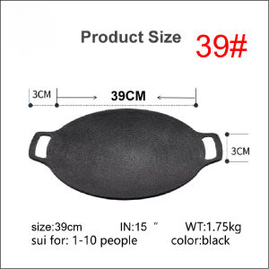 Cast Iron bbq flat  korean grill pan non stick grilling griller grill grilled pan for stove stone