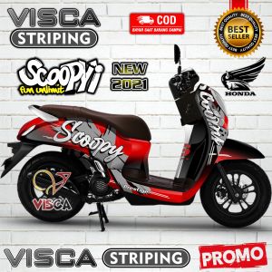 Stiker Striping Scoopy New 2021 2022 2023 Full Body Variasi Desain Prestige