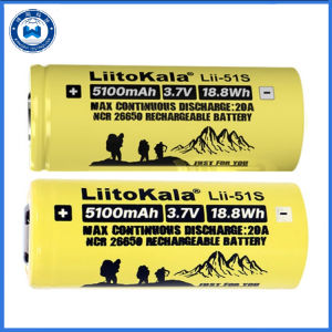 26650 Liitokal- Rechargeable Lithium Battery Lii-51S 20A Power Lithium Battery
