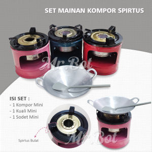 Paket Kompor Mainan Mini Spirtus Murah Set Mainan Masak Masakan Anak