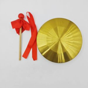 18CM Gong Cina Gong Tangan Perunggu Gong Luo Kuningan Mainan Musik Untuk Peringatan Dini Dan Hiburan
