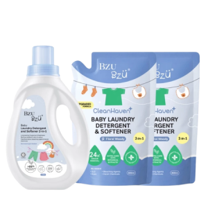 BZU BZU Baby Laundry Detergent and Softener Combo (1L + 800ml x 2)
