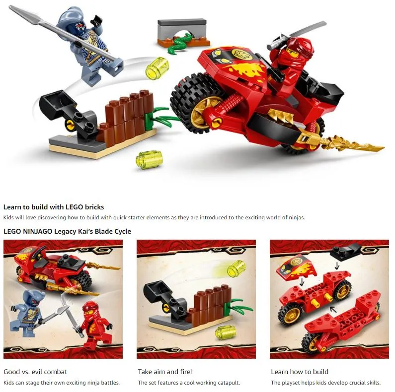 Đồ chơi Lego Chiến xe địa hình NINJAGO Legacy Kai's Blade Cycle