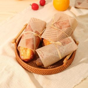 50pcs/100pcs Food Wax Paper Greaseproof Paper Food Burger Sandwich Wrapper Paper Food Tray Paper
