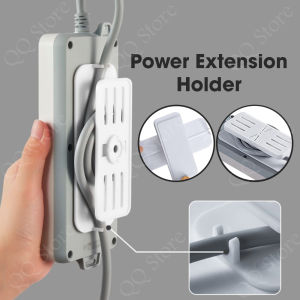Wall Mounted Trailing Socket Extension Outlet Power Strip Holder Fixator Cable Plug Socket Organizer Wire Self Adhesive F18