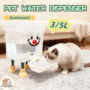 3/5L Pet Automatic Water Dispenser Large Capacity Transparent Food Grade Cat Dog Pet Water Bottle