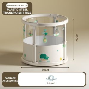 LUCKYBABE Baby Folding Shower Basin Childrens Bath Tub Household Use Portable Foldable Infant Bathtub for Newborns and Toddlers