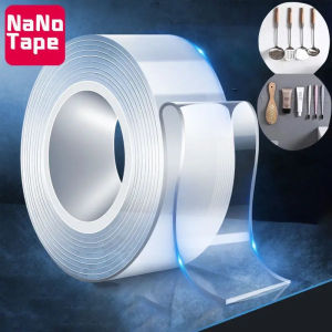 Nano Tape Double-Sided Multifunction Strongly Sticky Adhesive Tape Traceless Strips Double Sided Tape Transparent Reusable Waterproof