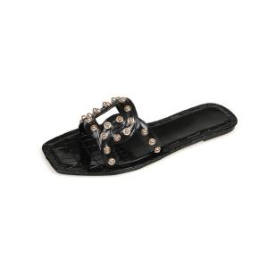 VEBLEN Sandal Flat Slides Wanita Cewek Perempuan Fashion Gaya Korea Style Terbaru Kekinian