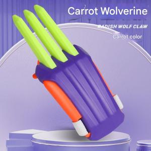 Stress Relief Card Push Toy / Carrot Wolverine Claw Extendable Toy /Fun Cartoon Stress Relief Gadget / Childrens Gift