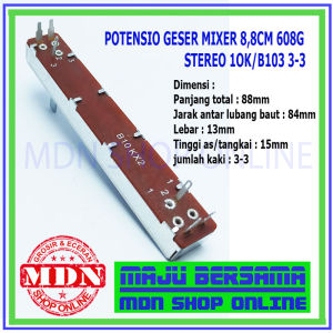 potensio geser mixer 10k b10k b103 88cm stereo mono 608g 608n 2 pcs