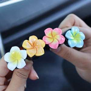 5PCS Car Aromatherapy Clip Auto Air Vent Egg Flowers Decoration Fragrance Clip Air Purifier Car Air Outlet Plumeria Fragrance Holder