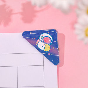 ✨Xinder✨Cute Cartoon Triangle Clip Paper Clip Student Material Book Corner Clip Stationery Ticket Folder