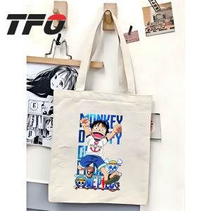 TFO Tote Bag One Piece the Straw Hat Pirates Monkey D. Luffy Versatile Ideal for College School