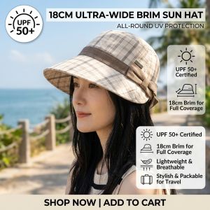 Sun Hat Fisherman Hat Adjustable Large Size Face Outdoor Travel Daily Wear For Women / Sun Protection / Wide Brim