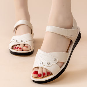 [Free Shipping] 2026 New Summer Outdoor Sandals For Women Soft-Soled Non-Slip Wedge Heel Thick-Soled Beach Work Shoes Plastic Mid-Heel For Moms
