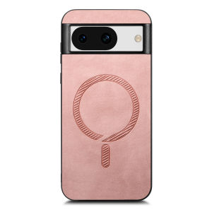 Magnetic Wireless Charging Slim Skin Feeling Leather Case For Google Pixel 9 9Pro 8 8A 7 7Pro 7A Anti-Scratch Plain Cover Funda