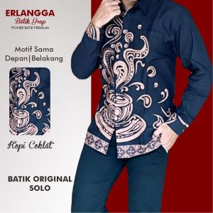 Atasan Pria Populer Baju Batik Pria Dewasa Modern 2022 Kemeja Batik Pria Lengan Panjang Baju Batik Pria Kualitas Distro Erlangga Solo Kemeja Batik Pria Tunangan Lamaran Pesta Nikahan Baju Batik Pria Lapis Furing Full Badan