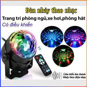 đèn chiếu laze-Đèn Led Vũ Trường Xoay Pha Lê 7 Màu Xoay 360 Độ Trang Trí Nhà Cửa