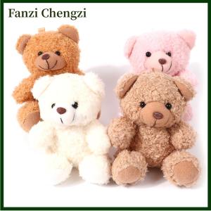 Fanzi 10CM Cute Cartoon Bear Plush Doll Stuffed Bear Dolls Keychain Bags Pendant For Kids Girls Birthday Gifts