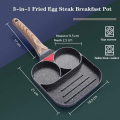 【KW】Rolled Egg Japanese Style Cooking Tool Maifanite Stone Kitchen Non-stick Omelette Tamagoyaki Breakfast Frying Pan. 