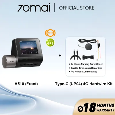 70mai A510 Dash Cam 3K 1944P HDR with GPS ADAS 140° Night Vision 24 Hours Parking Monitor APP Control