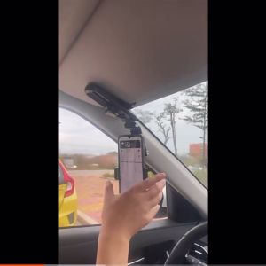 GPS วัดเจ้าของแบบหมูนาคร 1080° องศา สำหรับการติดที่บางแดดในรถยนต์ ไม้เซลฟีฟ่า