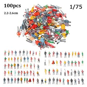 WH KAREN1 50/100pcs Model Building People Figures Plastic 1:200/1:100/1:150/1:75/1:50/1:30/1:25 Scale Passengers Train Scenery  Mixed Color Colorful People