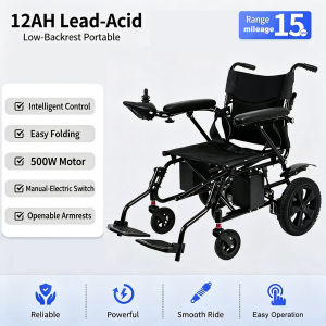 Electric Wheelchair For Senior Disabled Elderly Scooter Light Folding Intelligent Automatic Multi-Function Lightweight Carbon Steel Scooter Battery Life 12-15 Km Powerful Dual Motor Design