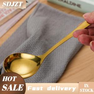 SDJZT Thép không gỉ Ladle hộ gia đình Bộ đồ ăn gia đình muỗng cảm thấy thoải mái dài xử lý muỗng nhỏ